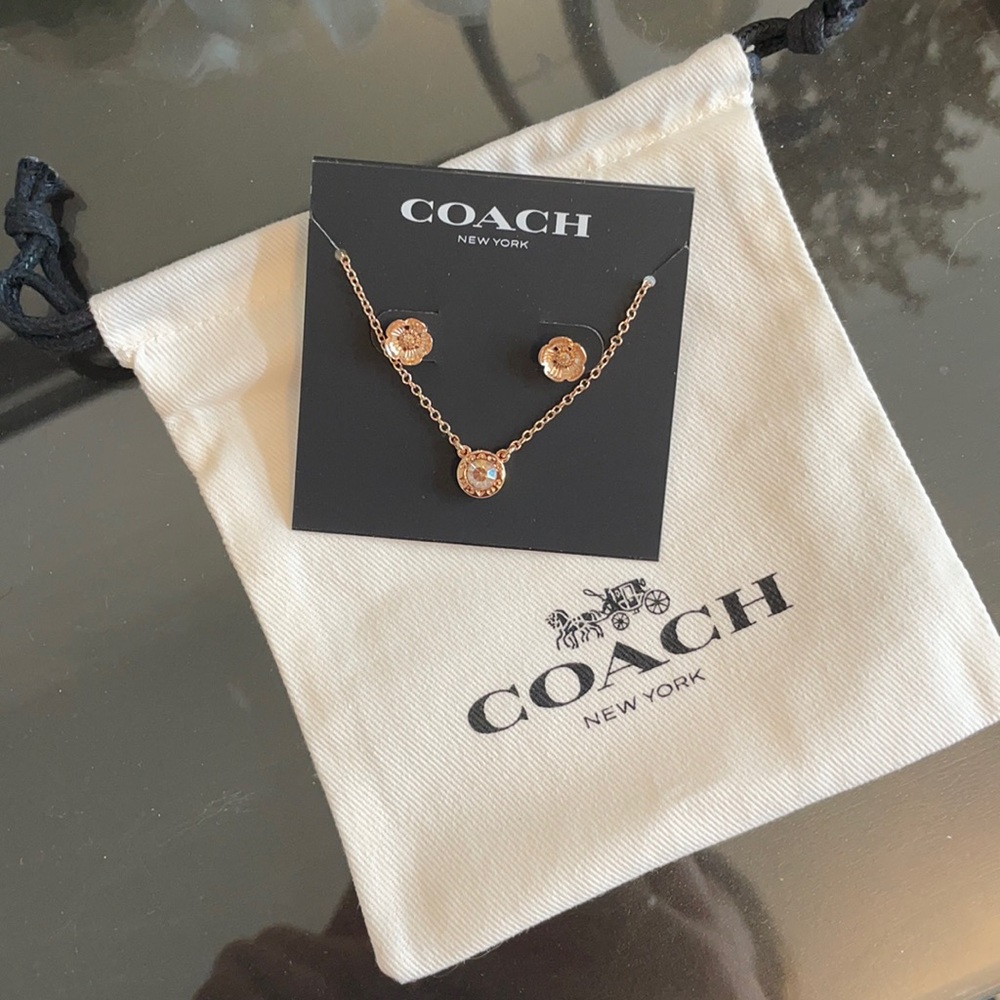Coach Necklace and matching earrings